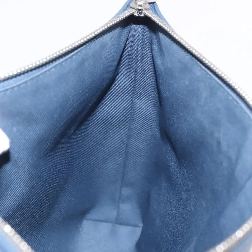 Louis Vuitton Leather Takeoff Pouch Blue